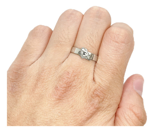 Anillo Rana Sapo Abundancia Fertilidad Suerte Plata 925 Plata 925 B - Mediano Plata 925