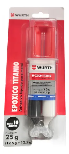Adhesivo Liquido Epoxi Titanio Para Metal Wurth 25 Gr