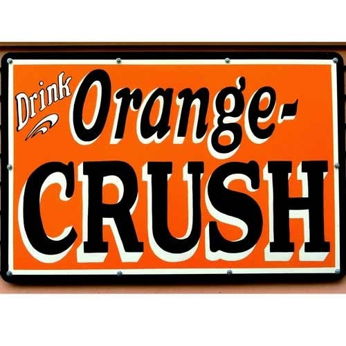 Carteles Antiguos Chapa Gruesa 20x30cm Crush Orange Dr-037