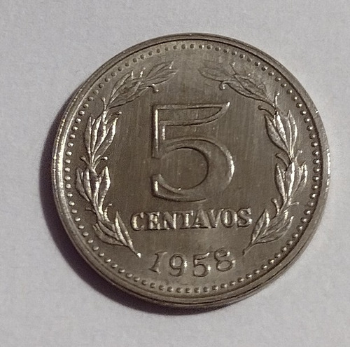 Moneda De Argentina De 5 Centavos Año 1958 Sin Circular 