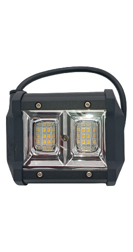 Barra Led 4 Pulgadas 10 30v Ambar  Blanco Estrobo 12 Leds