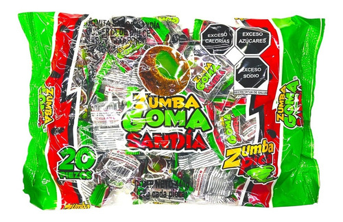 Zumba Goma Sandia Tamarindo 20pzs