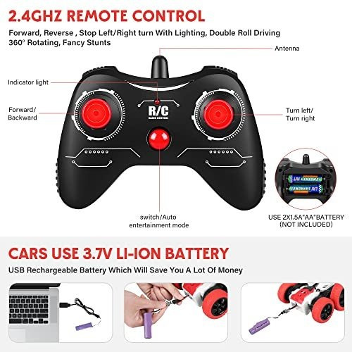 Automóvil De Control Remoto Auto Rc De Doble Cara