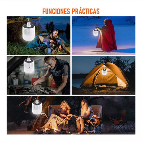 Foco Led Solar Emergencia 150w Portátil Recargable 2pcs