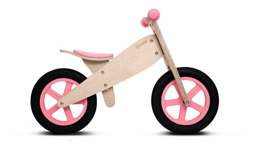 Imagen 6 de 7 de Bicicleta Aprendizaje Madera Rosada Roda Clasica Juguete