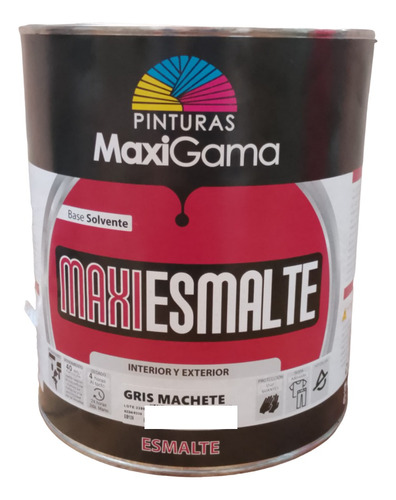 Pintura Esmalte Color Gris Machete Galon Maxigama 