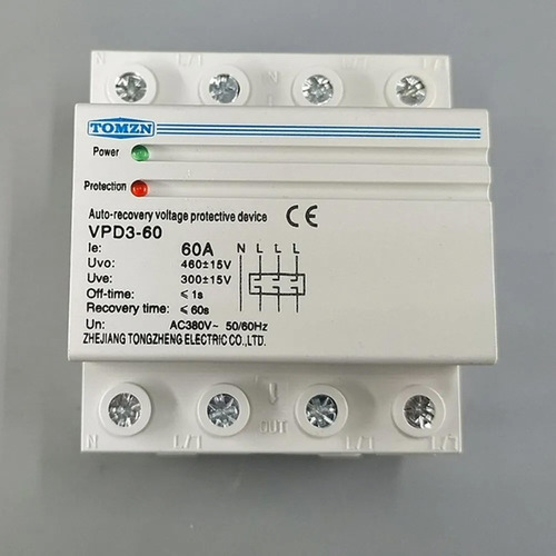 Relé Sobre Bajo Voltaje Trifásico Vpd3-60 Auto Re Conectador