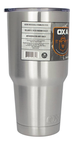 Imagen 2 de 8 de Termo De Acero Inox 30oz/887ml Conserva Caliente Y Frío Oxa