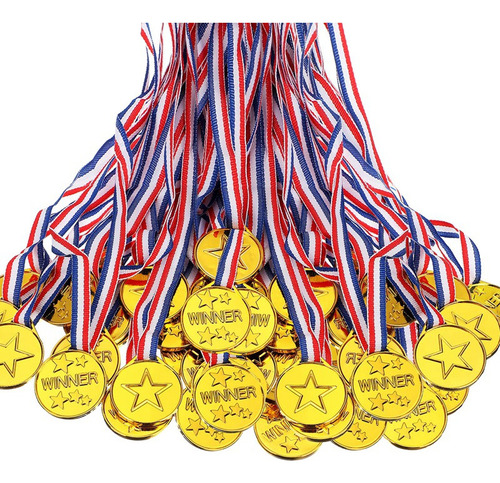 Medallas De Plástico Para Niños, 100 Piezas, Medallas De Oro