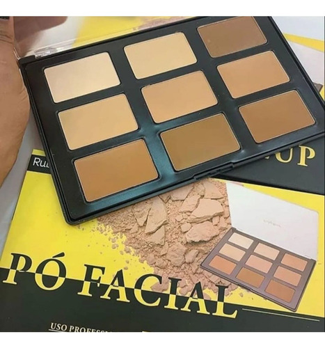 Paleta De Pó Facial Profissional - Ruby Rose 9 Cores Hb7208