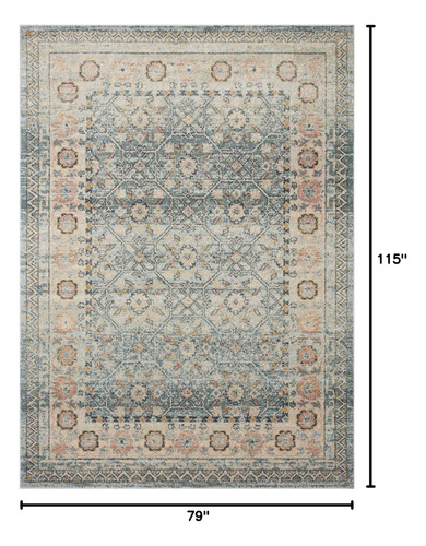 Alfombra De Área 2 X 3 Metros Cielo Multicolor