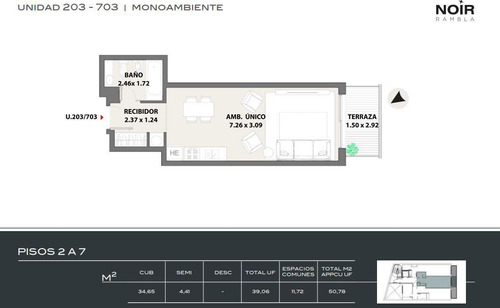 Imagen 3 de 25 de Apartamento Monoambiente En Venta En Punta Carretas