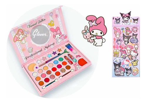 Maquillaje Infantil Niñas + Stickers Melody Kitty Sanrio