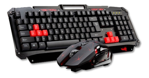 Combo Teclado Y Mouse Gamer Inalambrico Xion Xi-kbgamer8 Color del teclado Negro