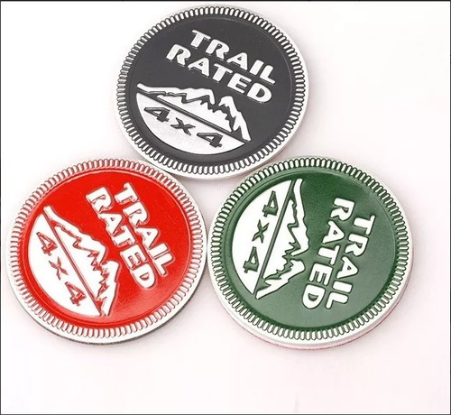 Logo Emblema Jeep Trail Rated Metalico 2unid. Envio Gratis