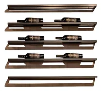 Comprar Botellero De Pared De Metal Porta Vinos Negro 15 Botellas