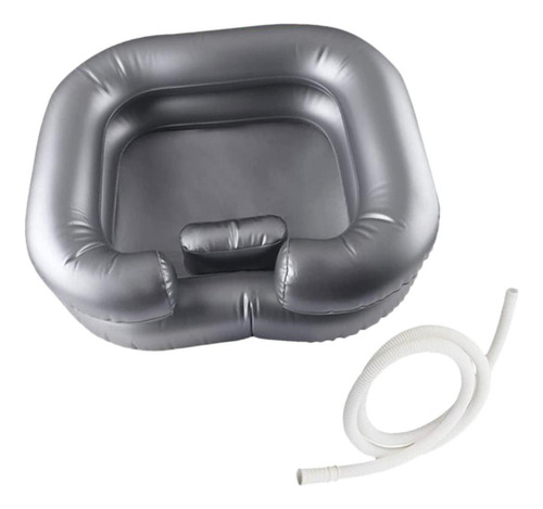 M Cuenca De Champú Inflable Ayuda De Lavado De Cabello Plata