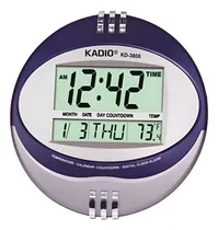 Comprar Reloj De Pared Pared Kadio Digital Con Diseño Pared Gris
