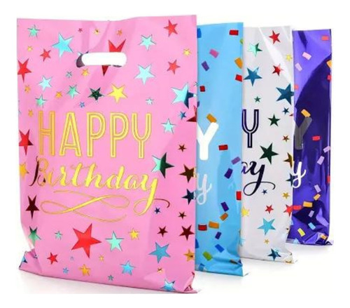 Pack 10 Bolsas Dulceras Metálicas Par Cumpleaños 