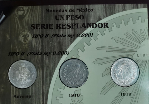 Album Con Monedas De 1 Peso Resplandor Plata Lleno (Usado)