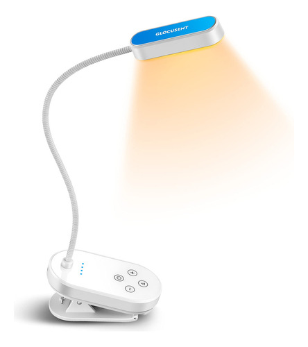 Glocusent Mini Luz De Lectura Recargable Con Clip Para Libro