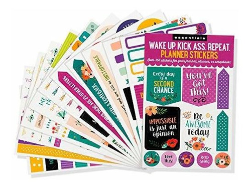 Book : Essentials Planner Stickers -- Wake Up Kick Ass...