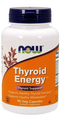 Thyroid Energy Apoyo De Tiroides Now 90 Capsulas Vegetales