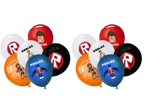 Set De Globos Roblox Cumpleaños 12 Unidades De Latex