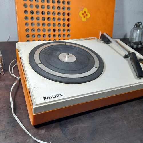 Vitrola Toca Disco Antigo Philips Decoração, Sem Funcionar
