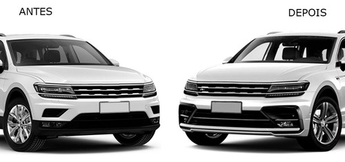 Parachoque Dianteiro + Spoiler Tiguan 18 19 20 21 Mod R-line