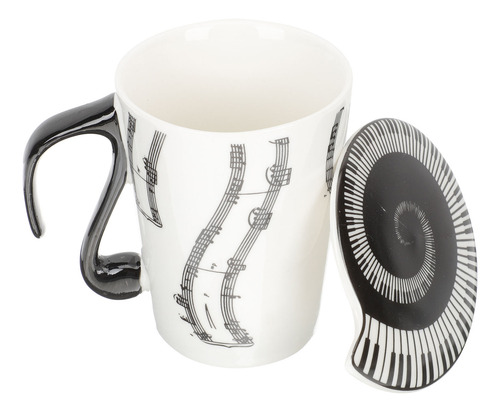 Taza De Cerámica Con Tapa Para Café Y Té Con Temática Musica