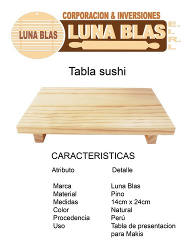Tablas Sushi Clásicos Y Eventos(oferta)