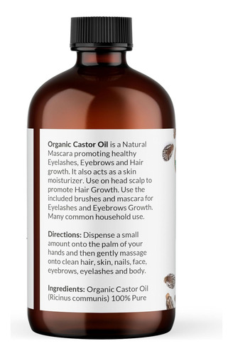 Aceite De Ricino Orgánico Natural 100% Puro Y Natural Grado
