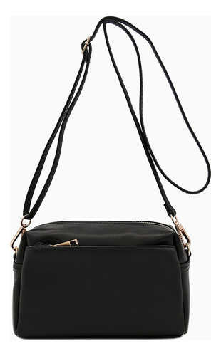 Bolso Bandolera Bolso Crossbody Para Mujer Con Bolsillo Moda Color Negro