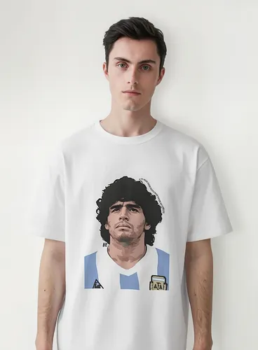 comprar Remera Holgada Maradona Con Frase Alta Remera
