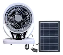 Comprar Ventilador Portátil Recargable Panel Solar Incluye Ampolleta Cantidad de aspas 7 Color de la estructura Blanco Color de las aspas Gris Diámetro 17 cm Material de las aspas Plástico