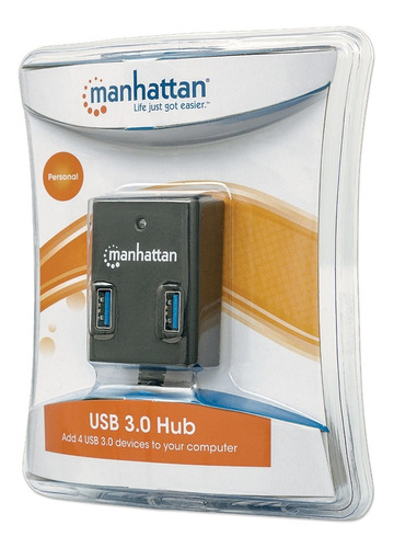 Hub Usb V3.0 Manhattan 4 Ptos Sin Fuente 162296