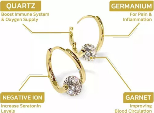 Halolux Lymphvity Germanium Pendientes, Pendientes Para