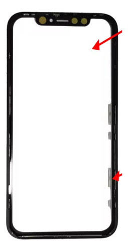 Glass Oca Para Iphone 11 Cristal Con Marco 2 Piezas Negro