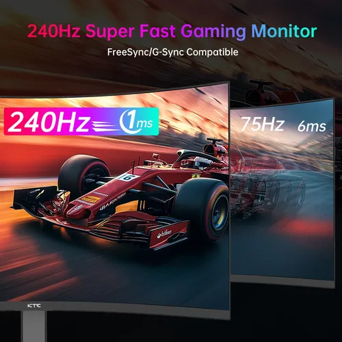 Monitor Curvo De 32 Para Juegos H32s25e 240hz, 2k 1440p, 1