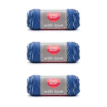 Comprar Ovillo Red Heart With Love Deep Blues, Paquete De 3 Unidades