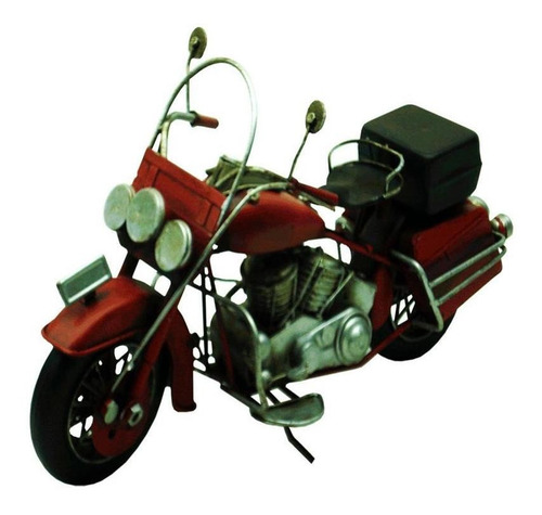 Motocicleta  28cm Miniatura Metal Vintage Retro Decorativa