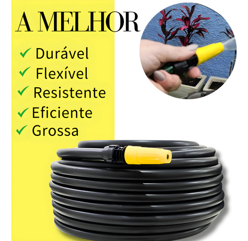 Mangueira Jardim 30m Reforçada 1/2 Flexivel Pvc Com Suporte