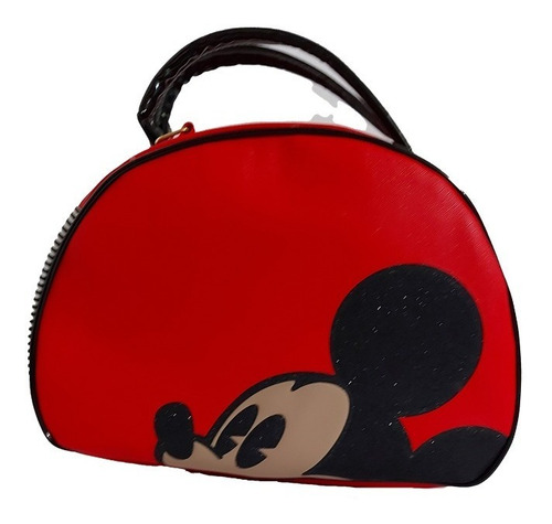 Imagen 1 de 6 de Bolsa De Dama De Disney, Mickey Mouse, En Color Rojo/negro