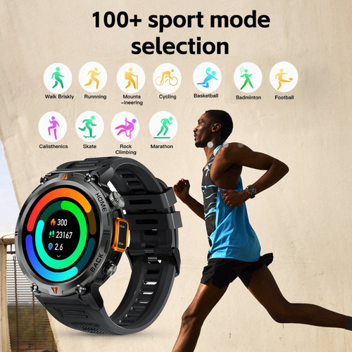 Smartwatch Bluetooth Com Lanterna Para Homens