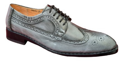 Zapato Oxford Horma Redonda Para Hombre En Puro Cuero.