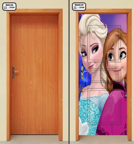 Adesivo Infantil Porta Frozen Ana Elsa Olaf Princesa Disney