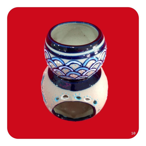 Imagen 2 de 2 de Difusor De Aromas Artesanal Cerámica Fina M10 Aromaterapia