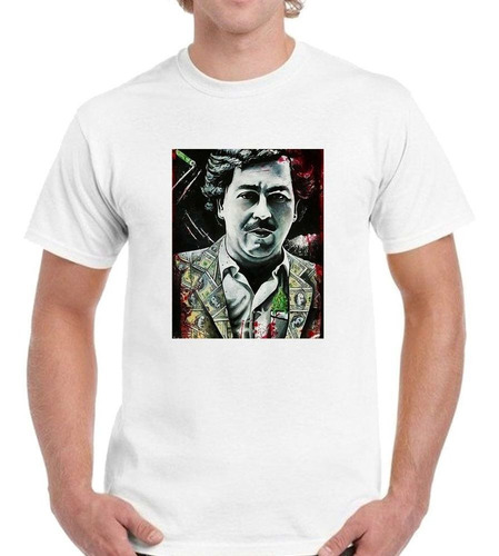 Remera De Hombre Pablo Escobar Con Saco De Dolares