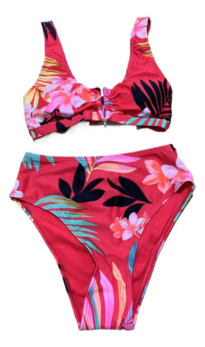 Traje De Baño Tipo Bikini De Cintura Alta De 2 Piezas Ropa